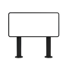 Obraz premium Black billboard structure for advertisements isolated on transparent background