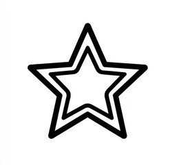 Fototapeta premium Simple, outlined star graphic (1)
