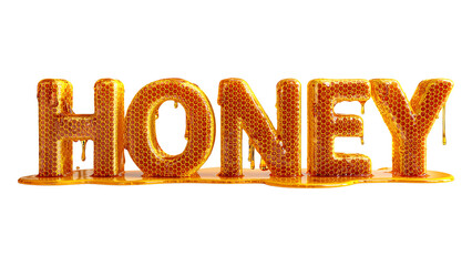 立体的な&rdquo;ハチミツ&rdquo;の文字（透過素材）