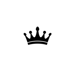 a simple black crown silhouette on a white background