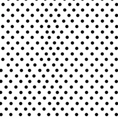 Repeating pattern of black circles on white background.  A  subtle diagonal  layout creates visual interest
