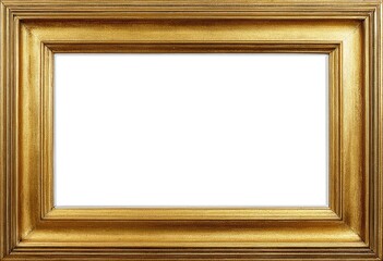 Gold picture frame, rectangular, empty interior