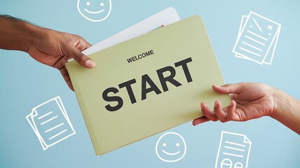 Human resources manager using an innovative virtual interface for talent acquisition, analyzing digital profiles and assessing candidates for a job.