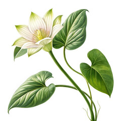 Obraz premium green plant isolated on white background