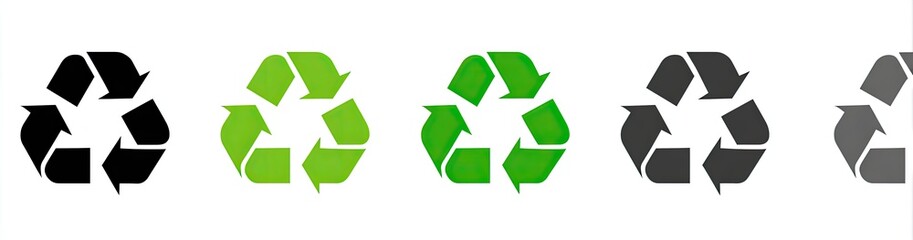 Obraz premium Recycling symbols in various colors