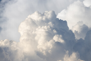blue day with sky with dramatic cloud formation 