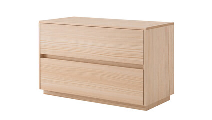 Elegant wooden dresser with two drawers, a sophisticated storage solution for modern interiors,