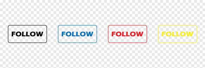 Fototapeta premium Instagram follow button element transparent background file format PNG&nbsp;gradient&nbsp; .Vector&nbsp;illustration&nbsp;.&nbsp;in&nbsp;eps&nbsp;10.