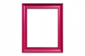 Pink frame featuring a transparent background, creating a versatile empty space ideal for showcasing images or text in various designs