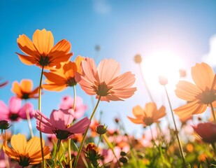 Obraz premium flowers and sky