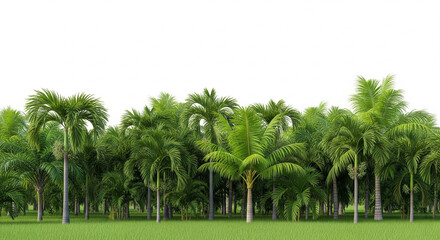 palm trees on white background
