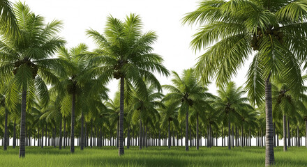 Fototapeta premium palm trees on a white background