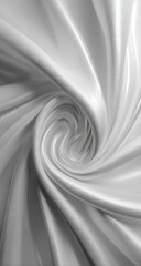 A close-up of swirled, smooth, white fabric