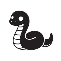 silhouette image of a snake with a transparent background