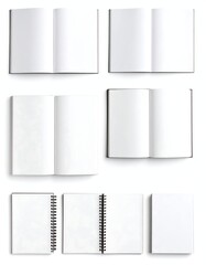 Blank open notebooks
