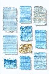 Fototapeta premium Torn lined paper scraps (1)