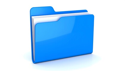 Blue folder icon on white background (2)