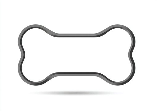 Grey bone-shaped frame