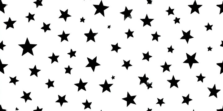 Black star pattern on white background (3)
