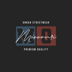 Missouri streetwear graphic t shirt