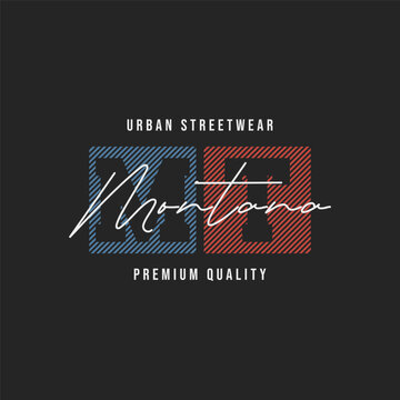 Montana streetwear graphic t shirt