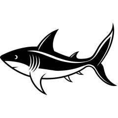 Fototapeta premium Shark Logo Icon Modern Black Vector for Esports, Branding, and Ocean Themes