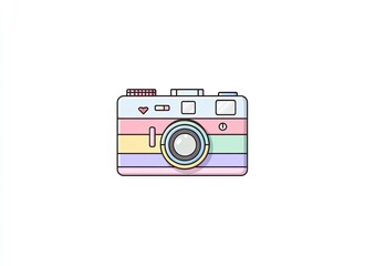 Pastel colored camera icon