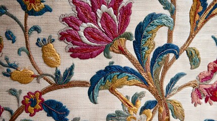 70. Floral printed curtain fabric with traditional Indian design