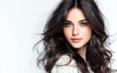Fototapeta premium Woman with long dark hair (1)