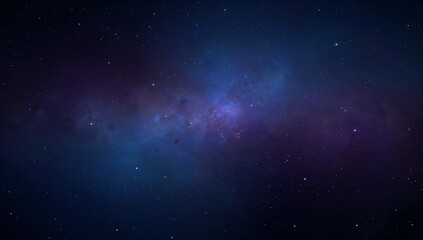 deep space background, cosmic galaxy scene, indigo violet blend, midnight blue tones, starry night sky, twinkling white stars, swirling nebula clouds, dreamy space view, high resolution cosmos