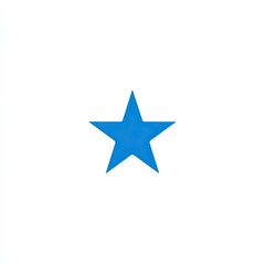 Simple blue star icon on white background