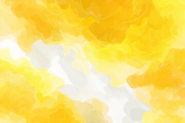 Abstract watercolor painting. Soft, flowing, yellow and light gray washes create a dynamic composition