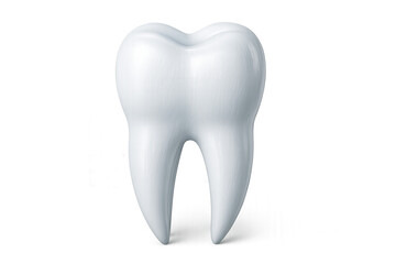 Realistic 3d rendering of a healthy white tooth on a transparent background, perfect for dental and healthcare projects