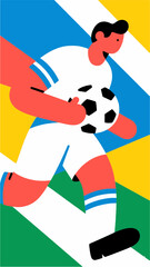 vector football player