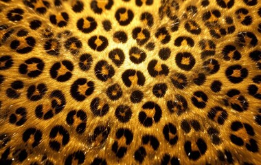 Gold leopard print background image, animal, fur, banner texture advertising poster