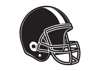 Fototapeta premium Silhouette of American Football Helmet.