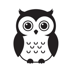 silhouette image of an owl with a transparent background