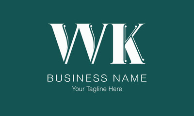 WK W wk initial logo | initial based abstract modern minimal creative logo, vector template image. luxury logotype logo, real estate homie logo. typography logo. initials logo