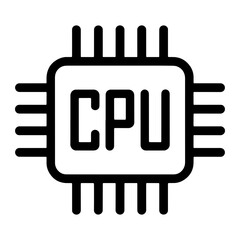 Central processing unit icon processor computer chip