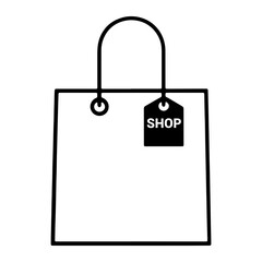 Shopping bag with shop tag retail