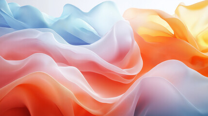 Obraz premium 流れるようなパステルカラーの波