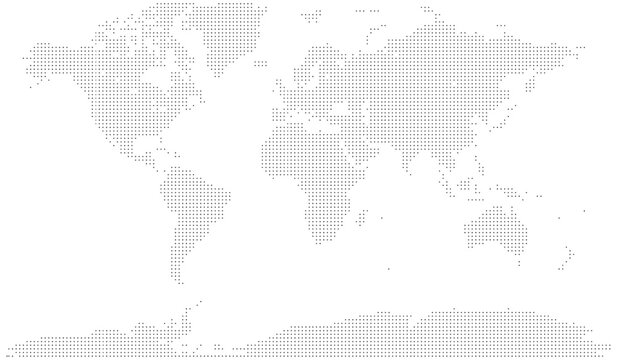Digital square shape dotted vector world map focusing a fantastic solution for travel websites. The unique square shape dot map design showing a great way to showcase a world travel blog.