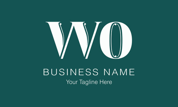 WO W wo initial logo | initial based abstract modern minimal creative logo, vector template image. luxury logotype logo, real estate homie logo. typography logo. initials logo
