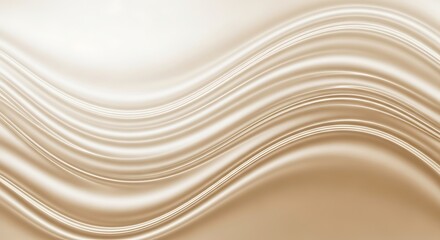 Fototapeta premium Abstract flowing golden silk fabric with soft, elegant waves and subtle highlights