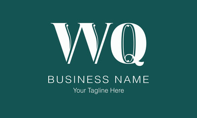 WQ W wq initial logo | initial based abstract modern minimal creative logo, vector template image. luxury logotype logo, real estate homie logo. typography logo. initials logo