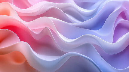 Fototapeta premium 流れるようなパステルカラーの波