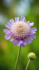 Scabiosa columbaria Purple Flower with White Center