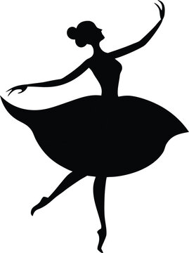 Elegant nutcracker ballerina silhouette dancing in festive style