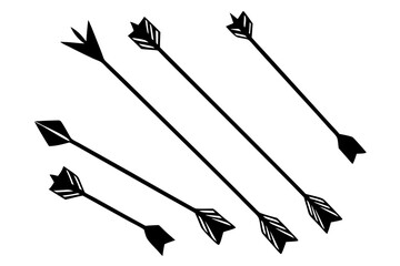 Vector illusion of black and white arrows