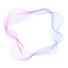 A set of multicolored neon sound dot waves. Sound curve, radial spectrum. Digital equalizer. Colorful template for music banner, cover, poster, flyer, ads, social media. vector illustration